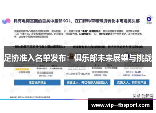 足协准入名单发布：俱乐部未来展望与挑战